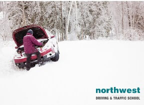 Car in A Ditch on Winter