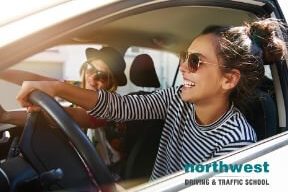 driver wearing glasses driving together in a car