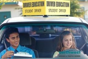 driving instructor with student