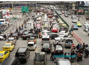 traffic jam in rush hour